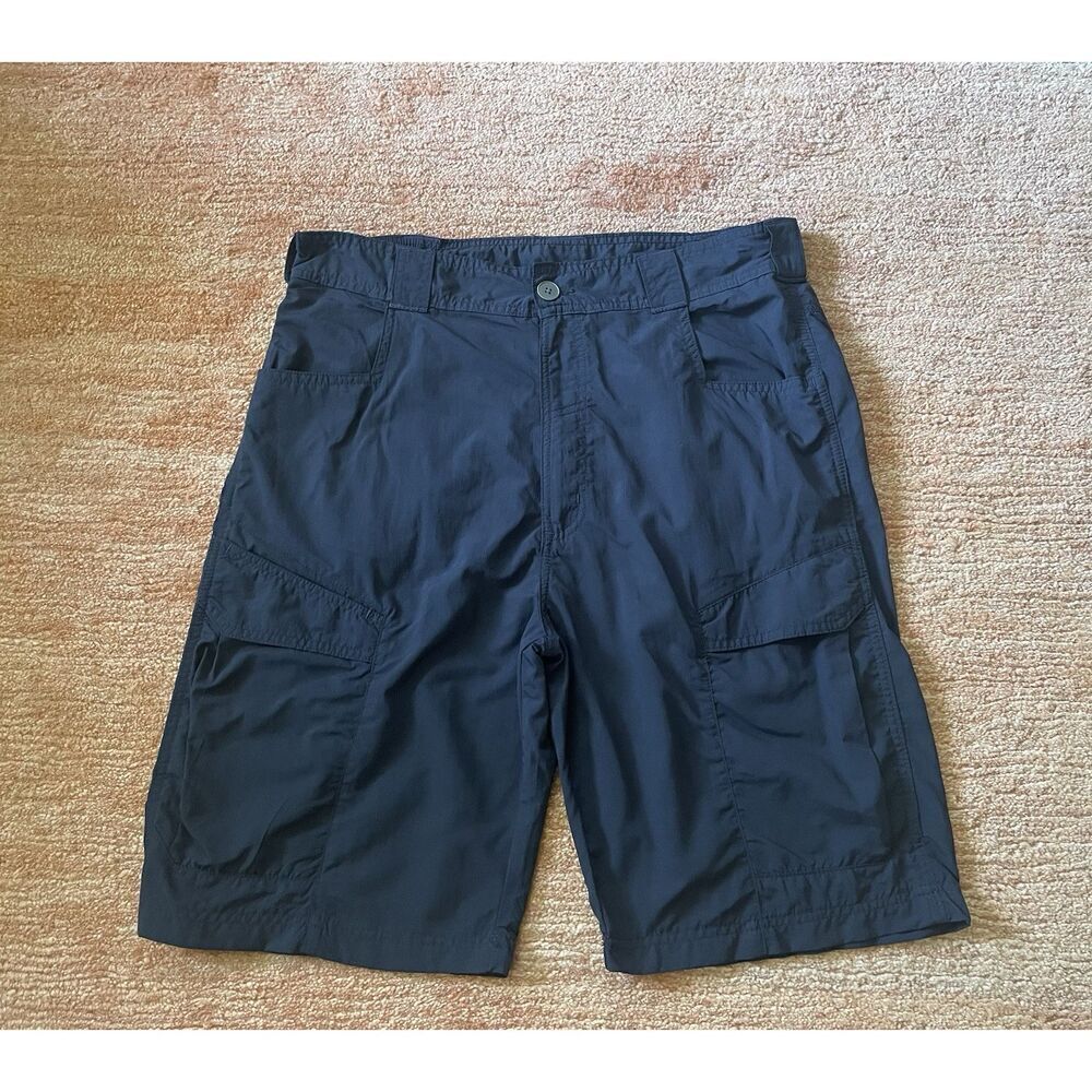 Pacific Trail Men’s Cargo Shorts Size 36 Nylon Black Outdoor Hiking Pockets